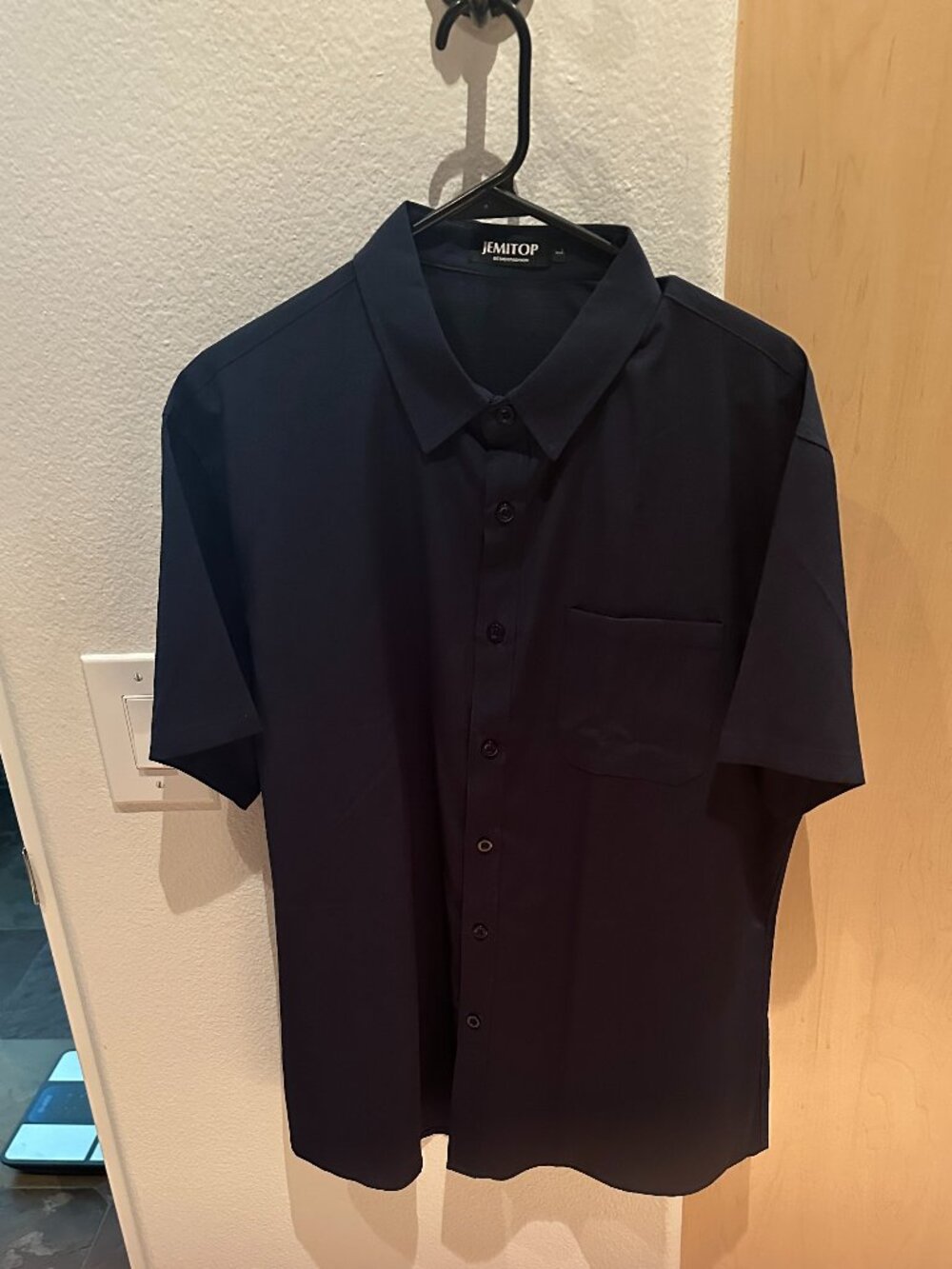 Jemitop Mens Short Sleeve Button Down Shirt